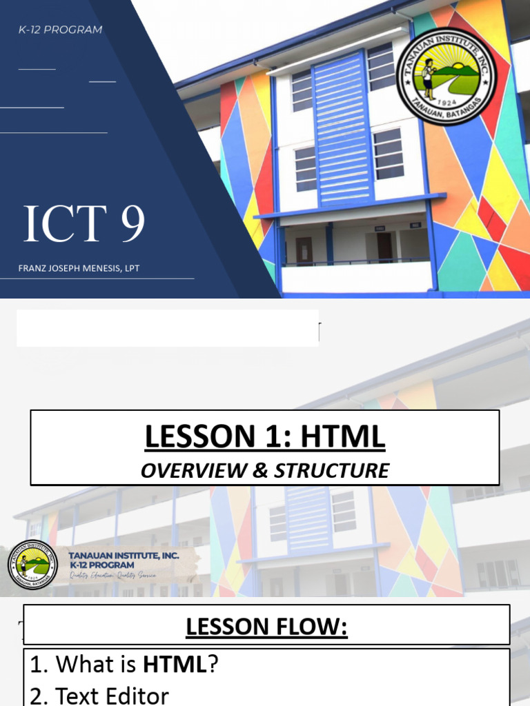 Ict 9 Q2 HTML | PDF | Html Element | Html