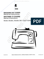 Kenmore 385.15208 Sewing Machine Instruction Manual