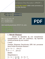 Sistem Persamaan Linear Dua Variabel SPLDV