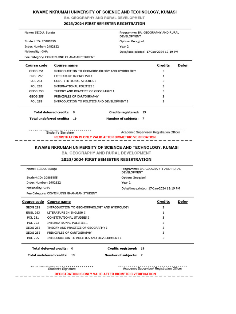 Registration Slip | Download Free PDF | Science | Authentication