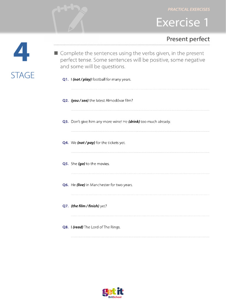 Exercises Callan Stage 4 | PDF