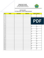 Contoh Daftar Hadir Rapat Dinas Format Excel, Word Dan PDF