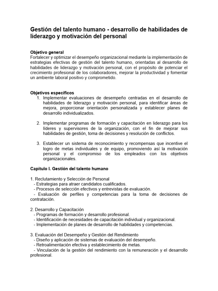 Desarrollo de Liderazgo y Motivación | PDF | Gestión de recursos ...