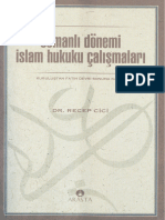 Recep Cici - Osmanlı Dönemi İslam Hukuku Çalışmaları