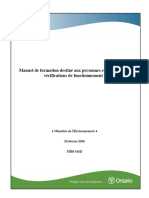 Manuel de Formation Destiné Aux Personnes Effectuant Des Vérifications de Fonctionnement