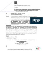 Informe de Sustento Mantenimiento Microbiologia