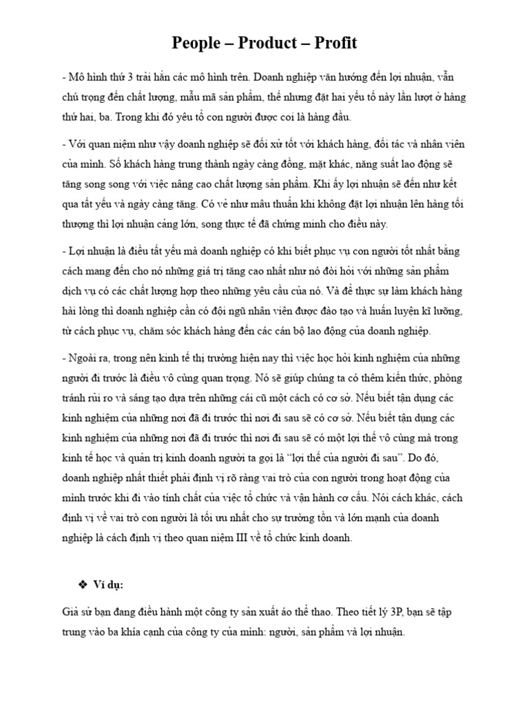 People - Product - Profit | PDF