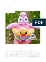 Bob Esponja Patricio Estrella Amigurumi Patron Gratuito