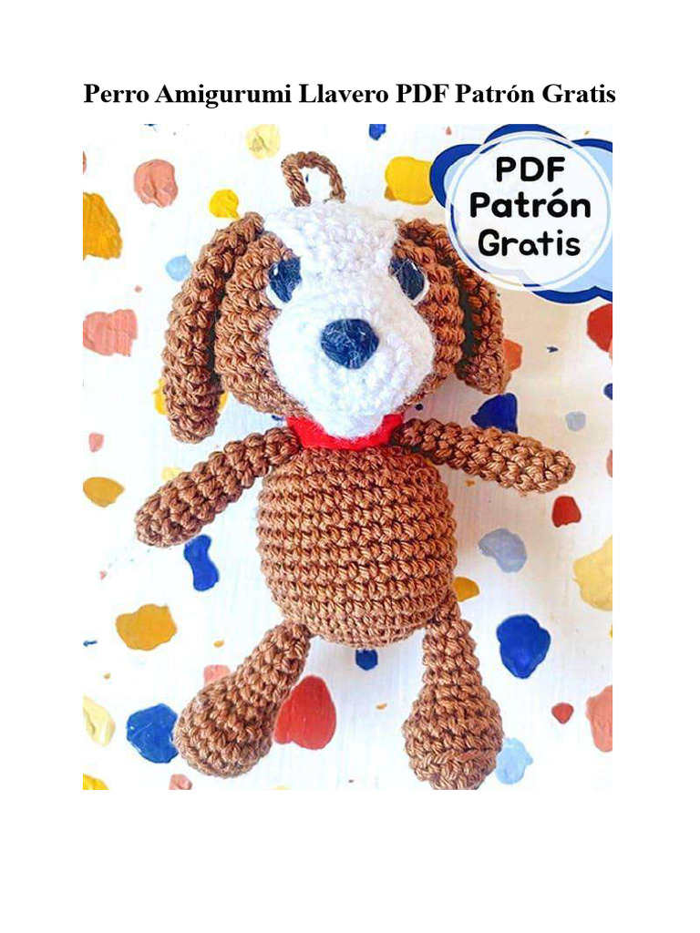 Patrón Gratis Llavero Perro Amigurumi | PDF