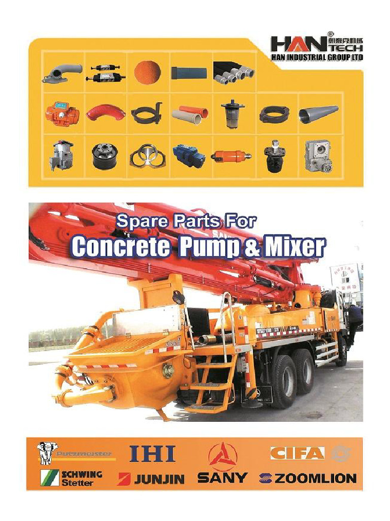 Concrete Pump Parts Catalog (HANtech-2016) | PDF