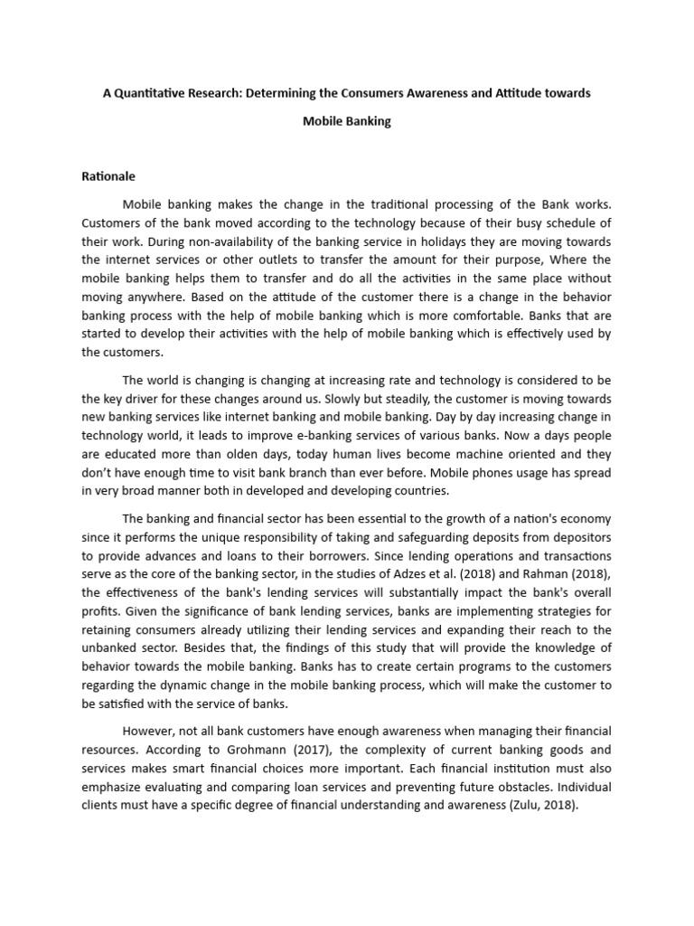 A Quantitative Research Determining The Consumers Awareness and ...