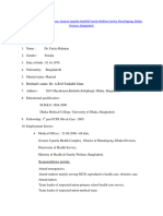 Fariza Rahman CV