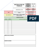 Instrucción de Trabajo: Modificaciones