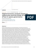 Digital Forensics Analysis Based On Cybercrime and The Study of The Rule of Law in Space Governance