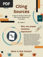 Mla Format Cheat Sheet Purdue Owl | PDF