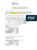 Ejercicio de Costeo Por Ordenes de Produccion - El Cordon