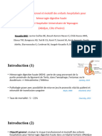 Risque Transfusionnel Et Évolutif Des Enfants Hospitalisés Pour HDH Au Service de PM Du CHU-Y - Bhérat (SIP 2023)