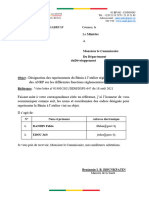 Lettre de Designation Des Participants Du Benin