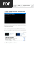Windows 11 Commands Cheat Sheet | PDF