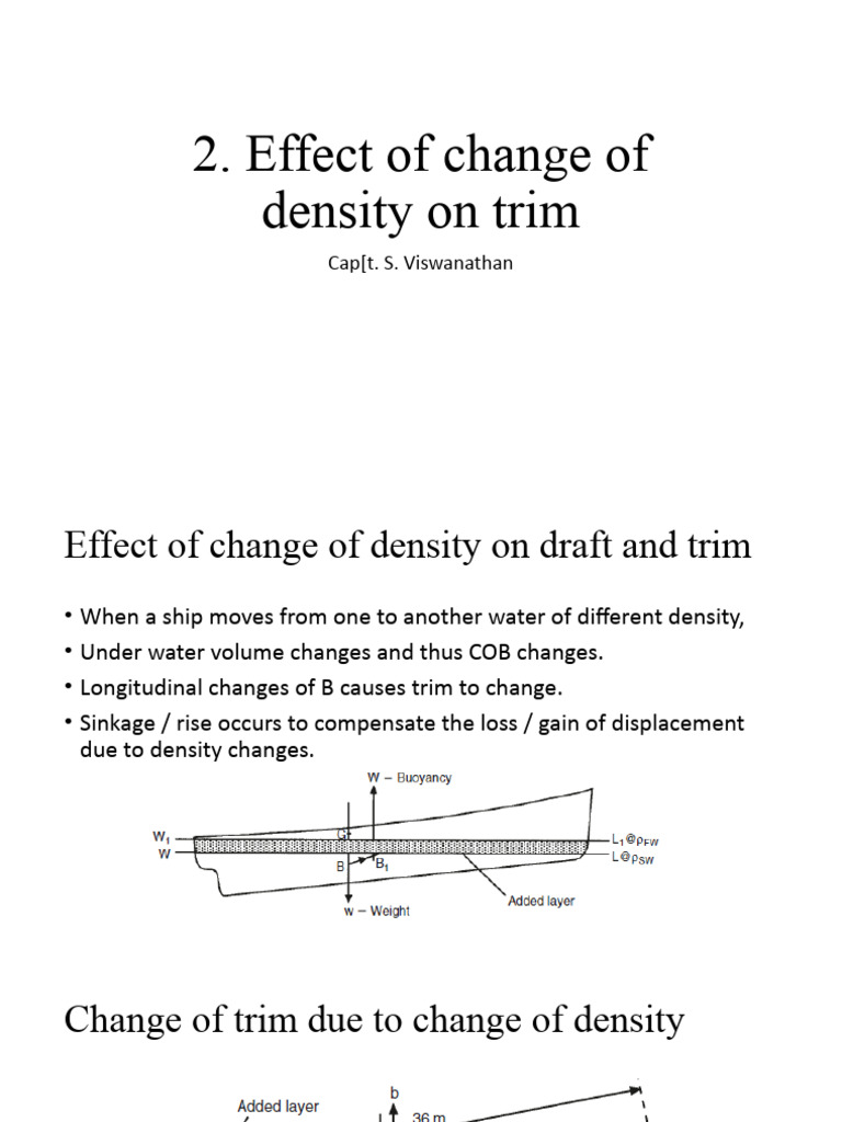 Ship Density Change Impact on Trim | PDF | Teaching Methods & Materials ...