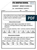 Measurement Grade4 Handout (2020-21)