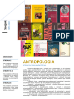 Sylabus I Zagadnienia - Antropologia (Klasyczna) - Tobiasiewicz 2023-2024 PDF