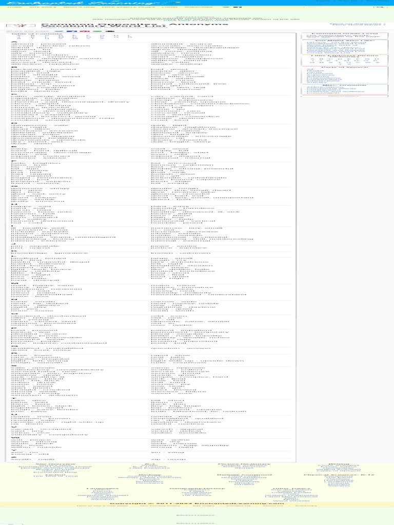 Common Opposites Antonyms Vocabulary Word List Enchanted Learning 5