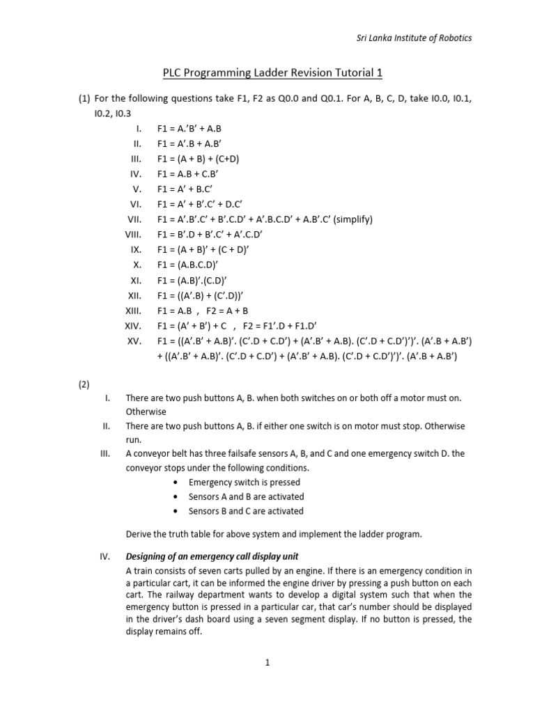 PLC Programming for Engineers | PDF | Programmable Logic Controller ...