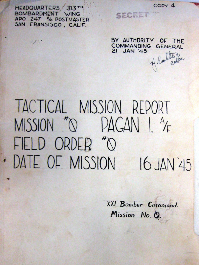 XXI Bomber Command, Tactical Mission Report 0 | PDF