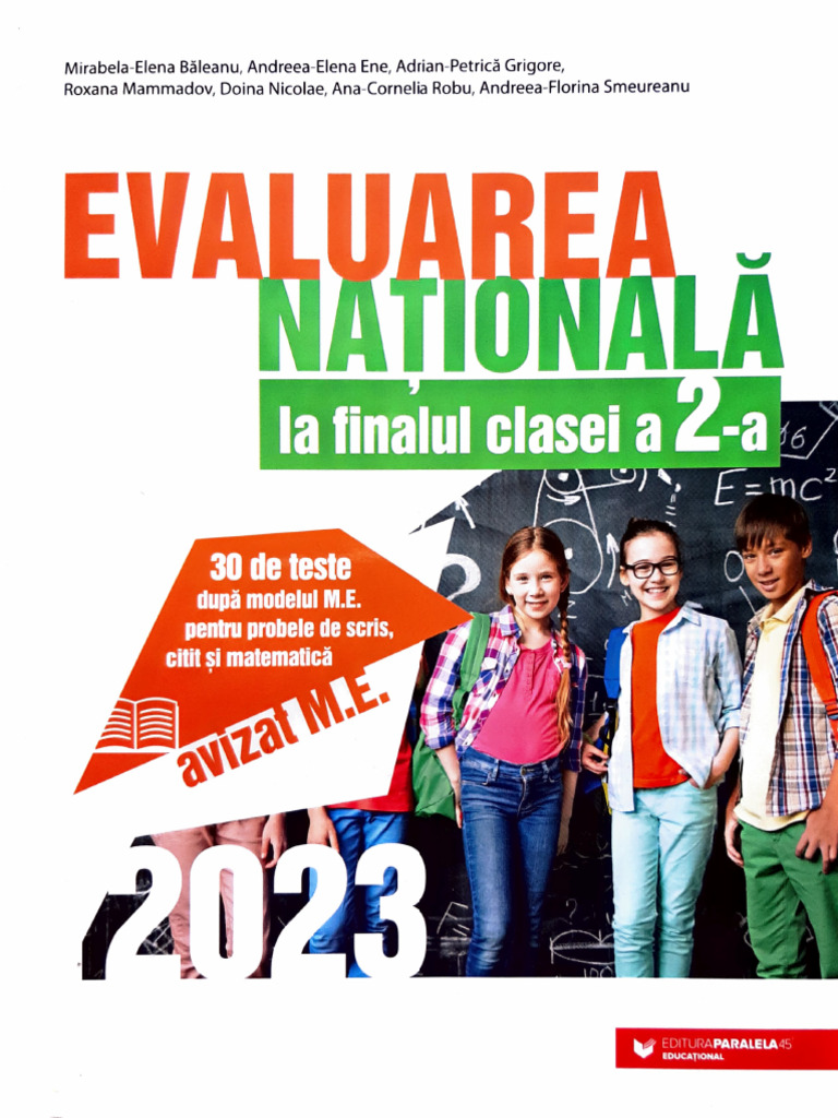teste evaluare nationala clasa 8 matematica paralela 45