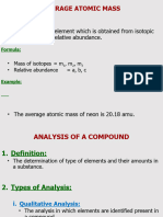 Average Atomic Mass & Analysis