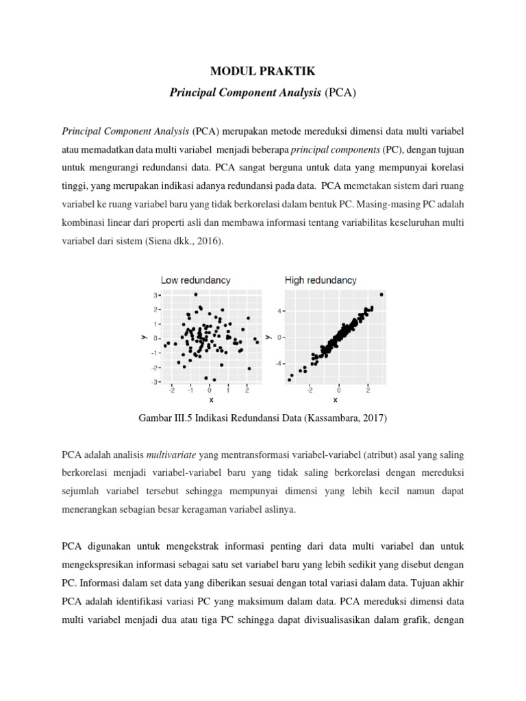 Panduan Praktik Analisis PCA | PDF | Metode & Bahan Ajar | Sains ...