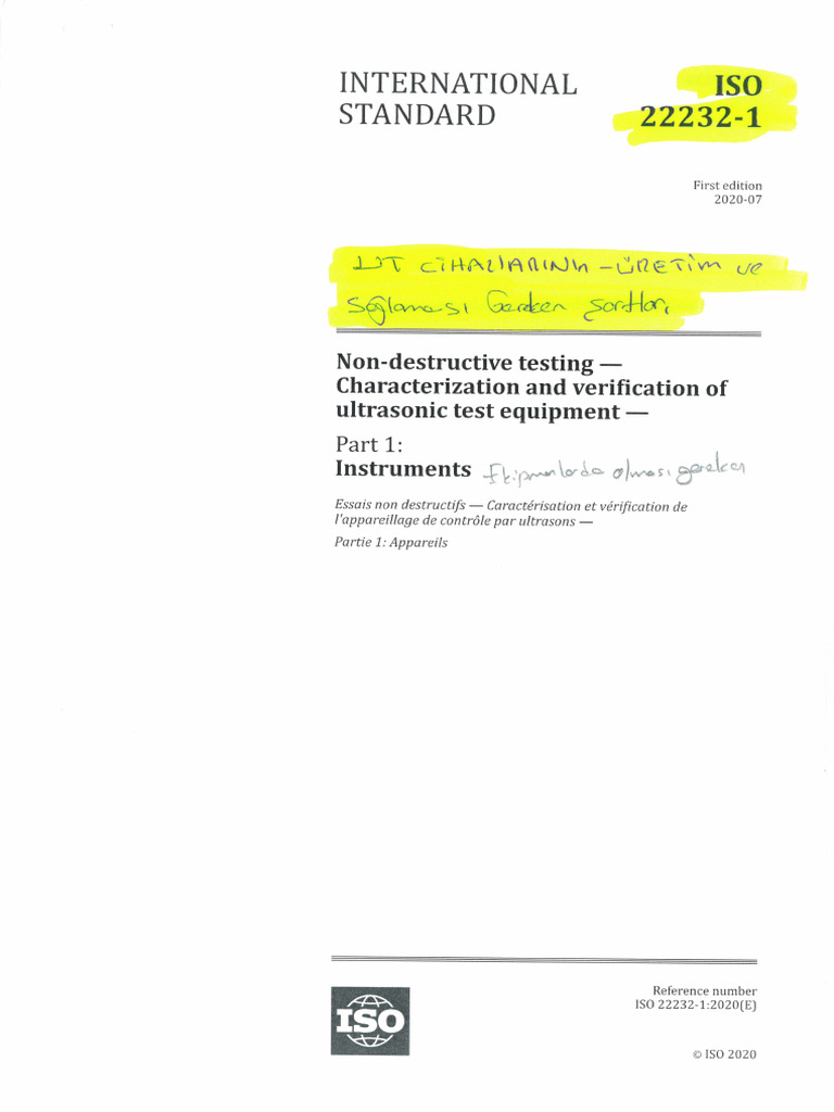 Ts en Iso 22232-1 - Ut Ci̇hazlar (En) | PDF