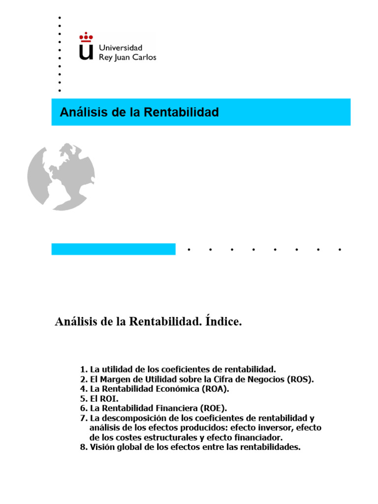 Análisis de Coeficientes de Rentabilidad | PDF | Rentabilidad sobre ...