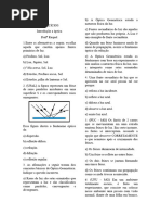 Exercício Introdução A Óptica Aula 1
