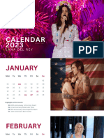 Calendar 2023 - Lana Del Rey