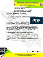 Inf #093-2022 - Remito Disponibilidad Presupuestal, Reformulacion