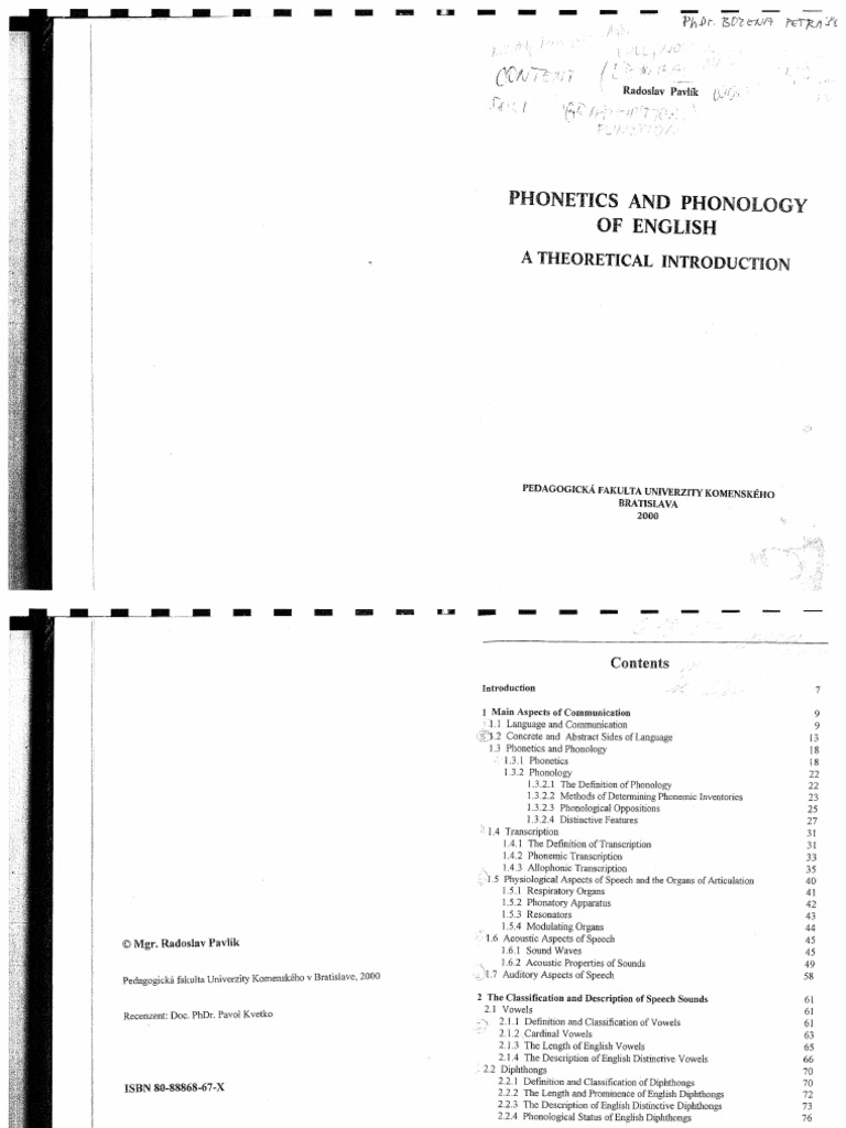 Radoslav Pavlík - Phonetics and Phonology of English - A Theoretical ...