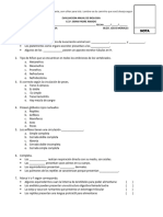 Evaluacion Anual Biologia 5to Sec 2023 Gpa