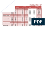 Planilha de Instalações Hidraúlicas