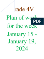 Grade 4V January 15 - 19, 2024