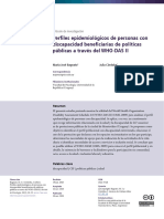 Bagnato y Córdoba, (2021) - Perfiles Epidemiológicos de Personas Con Discapacidad Beneficiarias de Políticas Públicas A Través Del WHO-DAS I