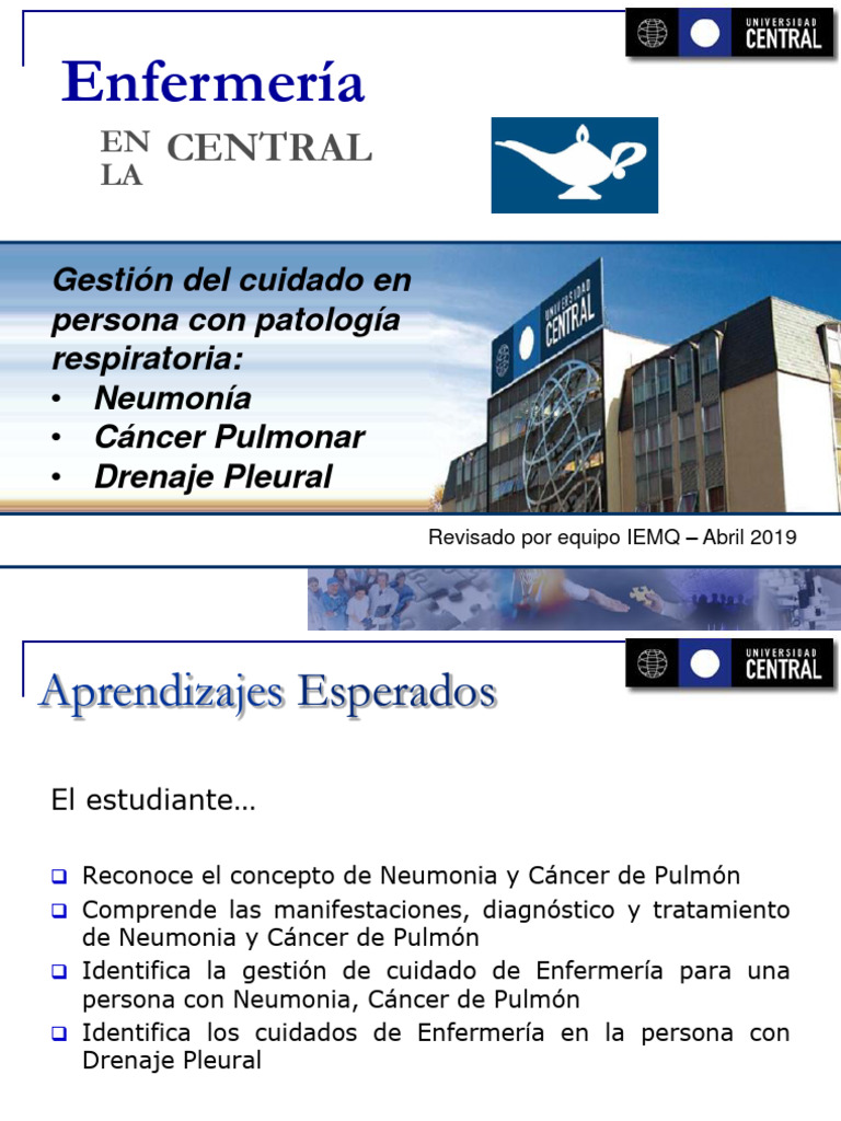 Clase Neumonia Ca Dje Pleural 2019 Pdf Neumonía Cáncer De Pulmón