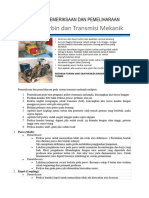 MATERI DAN LKPDPEMERIKSAAN DAN PEMELIHARAAN Sistem Transmisi Mekanik