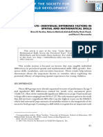 Monographs Society Res Child - 2017 - Verdine - V Results Individual Difference Factors in Spatial and Mathematical Skills