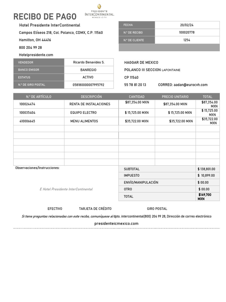 Recibo de pago haggar de mexico 130200021 pdf industrias de