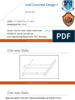 Lecture 10 Week 15 (One Way Slab, Analysis Design)