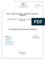 Contrat de Concession Exclusive - Document