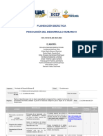 Planeación Psicología Del Desarrollo Humano II