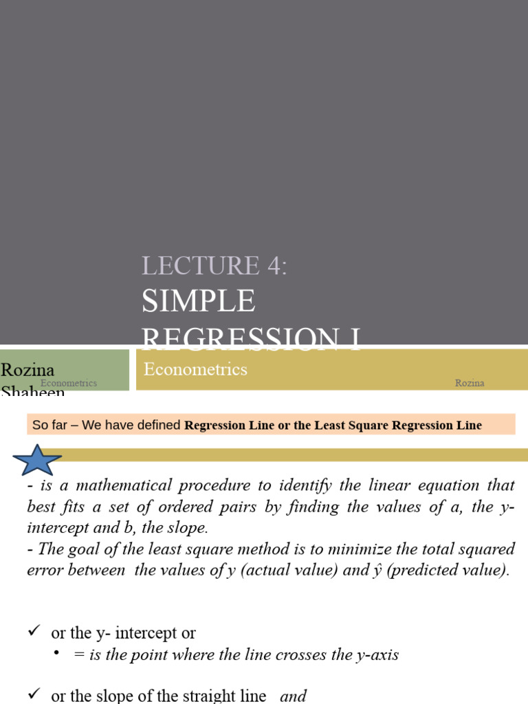 Simple Regression Analysis Overview | PDF | Regression Analysis ...